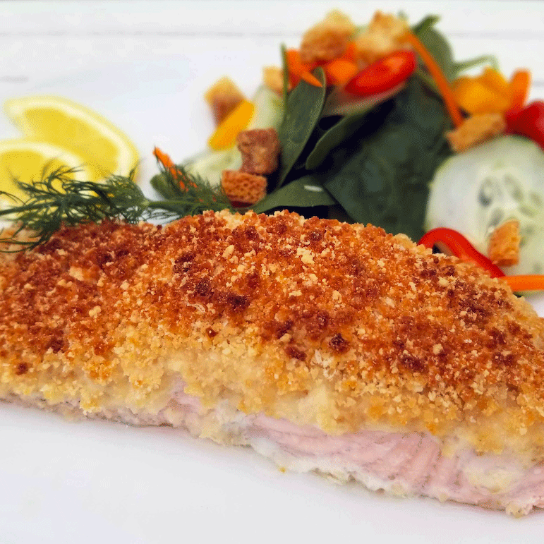 Panko & Horseradish Crusted Salmon