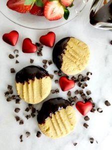 Chocolate Dipped Gluten Free Peanut Butter Cookies