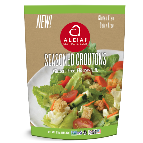 Aleia's Gluten-Free Seasoned Salad Croutons front of package image