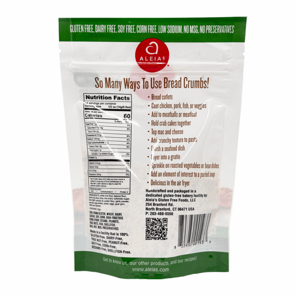 Aleia's 7 OZ. Gluten-Free Italian Bread Crumbs - Image 2